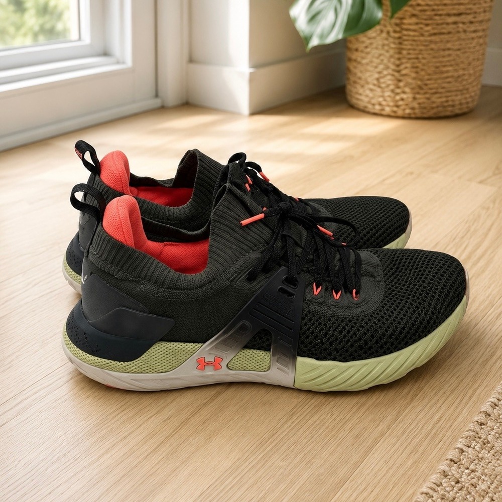 Under Armour Project Rock 4 Mana Training Shoes Baroque Green 3025940-304 Mens